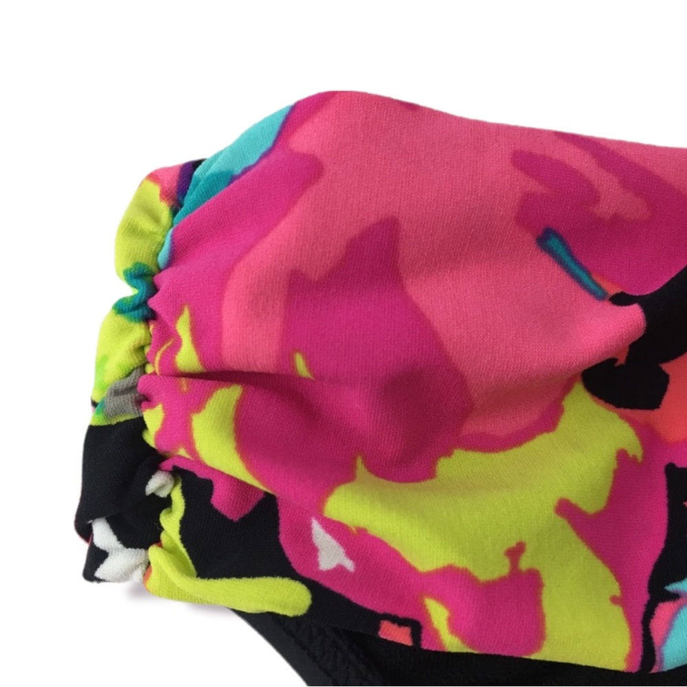 Kenneth Cole Reaction “In Full Bloom” Side Shirred Fold-Over Bikini Bottoms - Picture 11 of 11